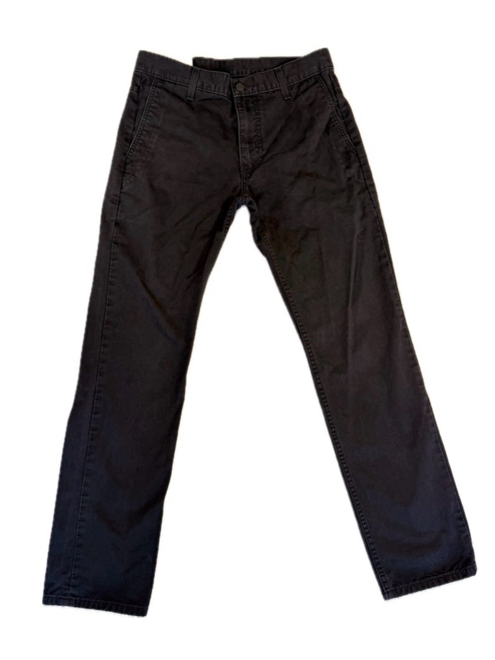 Levi's 514 Straight Fit Chino Pants Mens 31x32 Black Stretch Cotton Twill